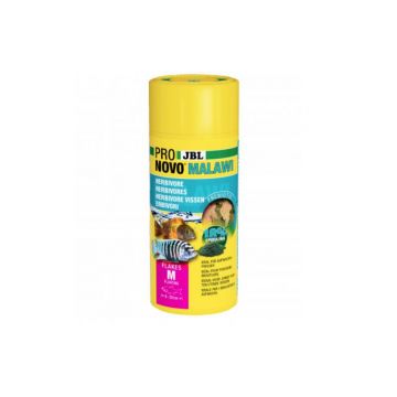 Hrana pesti acvariu JBL ProNovo MALAWI FLAKES M 250 ml