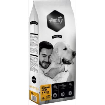 Hrana uscata pentru caini Amity Premium Adult Iberian Pork  Rice 3 kg