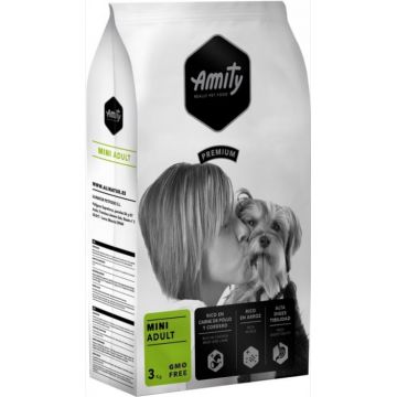 Hrana uscata pentru caini Amity Premium Adult Mini, 3 kg