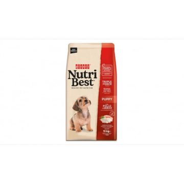 Hrana uscata pentru caini junior Nutribest Puppy, Pui si Orez, 15 kg