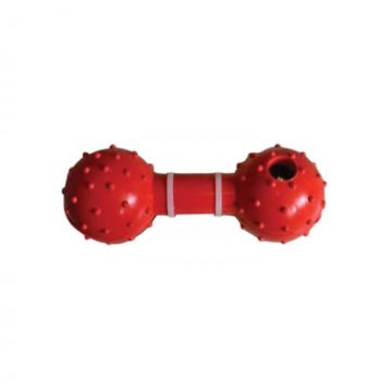 Jucarie pentru caini, Gantera cu clopotel WonPet, 10 cm.