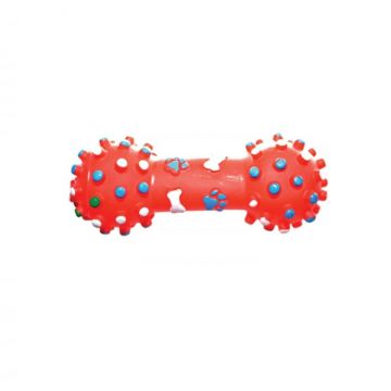 Jucarie pentru caini, Gantera cu Tepi rari WonPet, 11x4.5cm