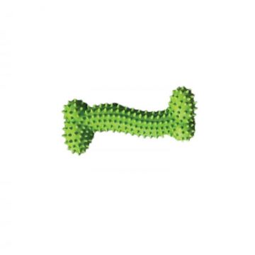 Jucarie pentru caini,  os cauciuc cu tepi 12x3 cm