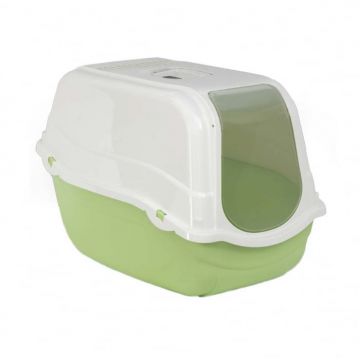 Litiera acoperita pentru pisici MPB Romeo cu filtru verde 57x39x41(h)cm