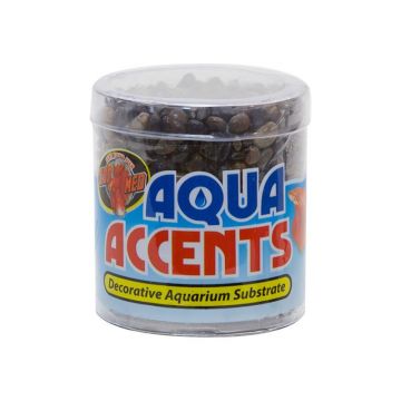 Pietris decorativ Zoo Med Aqua Accents - Dark River Pebbles