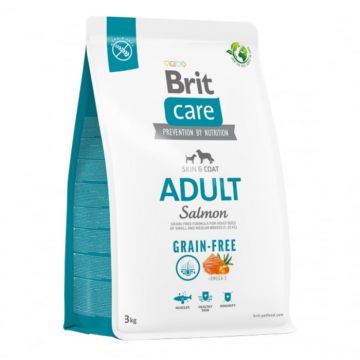 Brit Care Grain Free Dog Adult cu somon si cartofi 3 kg
