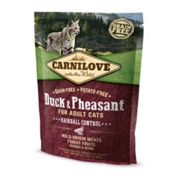 Carnilove Duck and Pheasant Cats Hairball Control 400 g la reducere