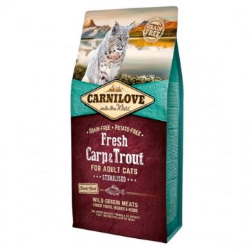 Carnilove Fresh Carp  Trout Sterilised for Adult Cats 6 kg