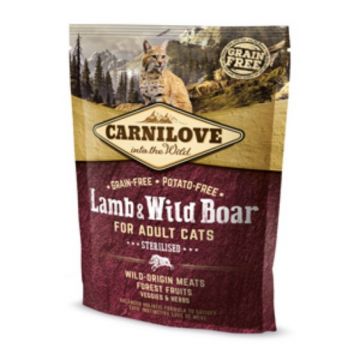 Carnilove Lamb and Wild Boar Cats Sterilised  400 g la reducere