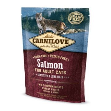 Carnilove Salmon Cats Sensitive and Long Hair 400 g la reducere