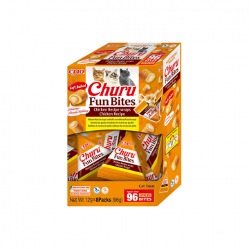 Churu Fun Bites, Recompense pentru Pisici cu Pui, 8x12g
