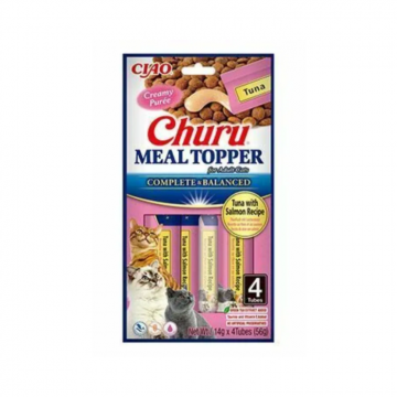 Churu, Recompense Cremoase pentru Pisici, cu ton, pui si somon 4x14g