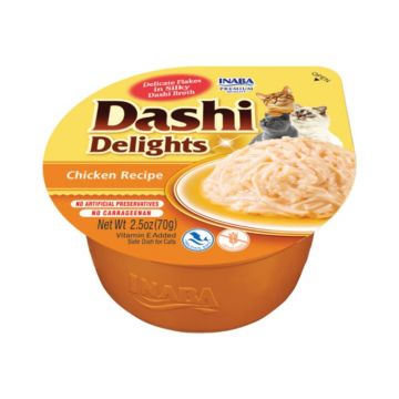 Ciao Dashi Delights, Hrana umeda complementara pentru pisici, cu pui, 70g