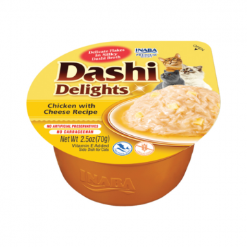 Ciao Dashi Delights, Hrana umeda complementara pentru pisici, cu pui si branza, 70g