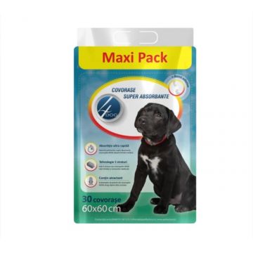 Covorase absorbante Igienice 4DOG 60x60 cm Maxi Pack 30 buc
