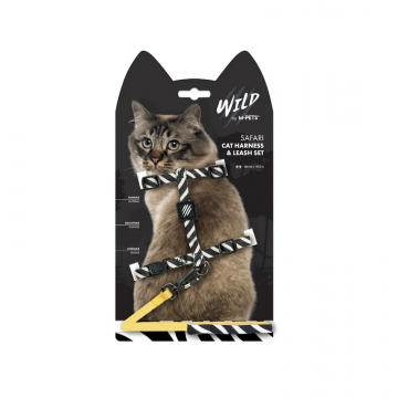 Ham și lesă pentru pisici M-PETS Wild Safari Set 20801799