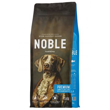 Hrana Premium Uscata Caini, NashiDay Noble, Somon si Orez, 15 kg