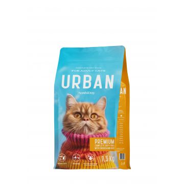 Hrana Premium Uscata Pisici, NashiDay Urban, Pui si Orez, 1.5 kg