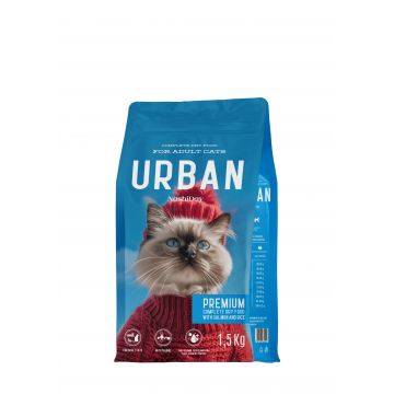 Hrana Premium Uscata Pisici, NashiDay Urban, Somon si Orez, 1.5 kg