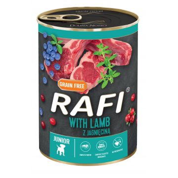 Hrana Umeda Caini, Rafi Dog Junior, Miel si Afine, 400 g