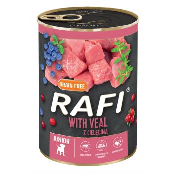 Hrana Umeda Caini, Rafi Dog Junior, Vitel si Afine, 400 g