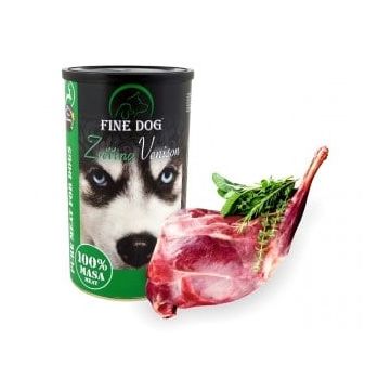 Hrana umeda pentru caini Fine Dog, Vanat, 100% carne, 1200g