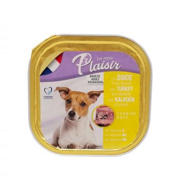 Hrana umeda pentru caini Plaisir, Curcan, 300g