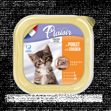 Hrana umeda pentru pisici Plaisir Kitten, Pui, 100g