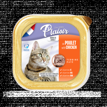 Hrana umeda pentru pisici Plaisir, Pui, 100g