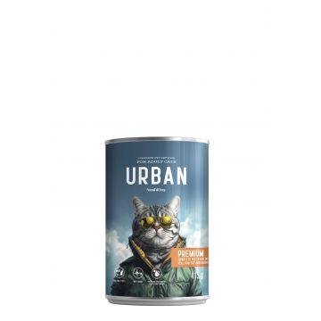 Hrana Umeda Pisici, NashiDay Urban, Vitel, Pasare si Morcovi, 415 g