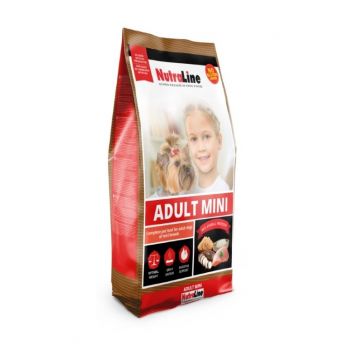Hrana uscata caini, Nutraline Adult Mini, 8 kg