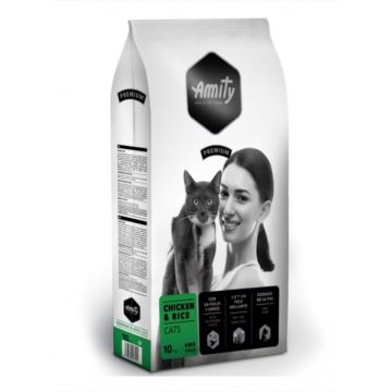 Hrana Uscata Pisici, Amity Premium Cats, Pui si Orez, 10 kg
