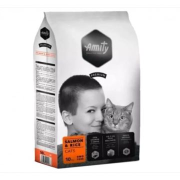 Hrana Uscata Pisici, Amity Premium Cats, Somon si Orez, 1.5 kg