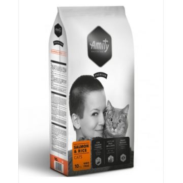 Hrana Uscata Pisici, Amity Premium Cats, Somon si Orez, 10 kg