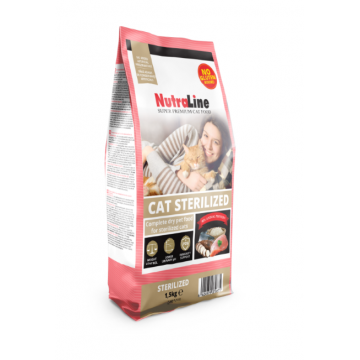 Hrana uscata pisici, Nutraline Sterilzed, 400 g