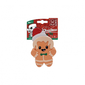 Jucărie de Crăciun pentru câini M-PETS Gingerbread Man din latex cu squeak 10665399