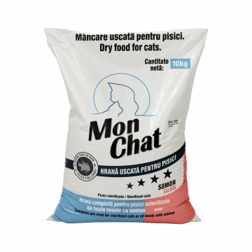 Mon Chat, Hrana uscata pentru pisici sterilizate, somon, 10kg