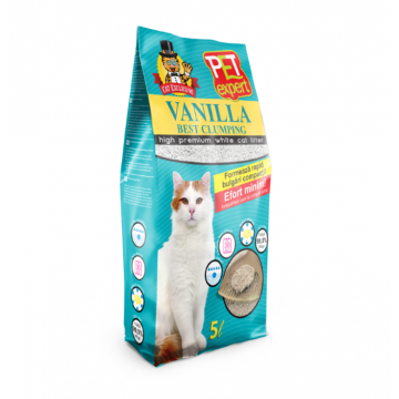 Nisip Pet Expert Clumping Vanilie, 5 L