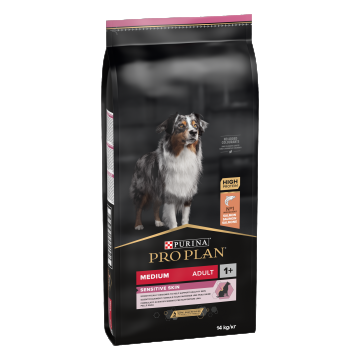 PURINA PRO PLAN ADULT Sensitive Skin, Talie Medie, Somon, 10 kg