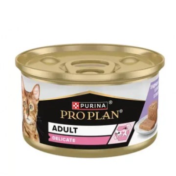 PURINA PRO PLAN Cat Wet Can, Adult Delicate, 85 g