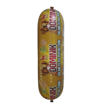 Salam pentru caini Dominik, Pui, 800g