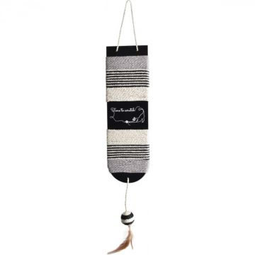 Sisal pentru pisici Bobby Time, 73 x 12.5 cm, Negru