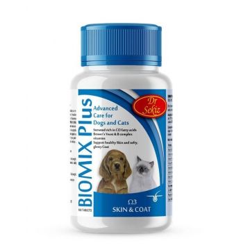 Supliment alimentar, Caini & Pisici, Biomix Plus Omega 3, 100 tablete/ 100 g