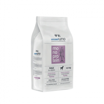 Vincent Uno Monoprotein Tuna ,   Hrana uscata caini adulti, ton, 2.5kg