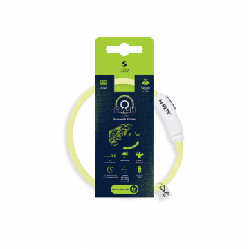 Zgardă LED reîncărcabilă pentru câini M-PETS FLASH Green 10855399 S