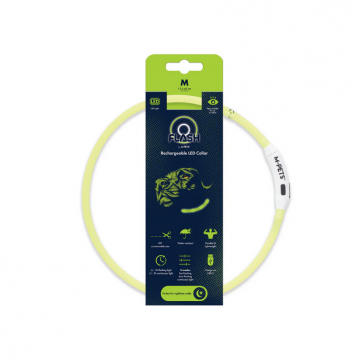 Zgardă LED reîncărcabilă pentru câini M-PETS FLASH Green 10855599 M