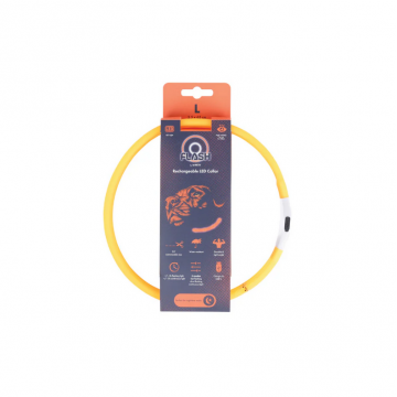 Zgardă LED reîncărcabilă pentru câini M-PETS FLASH Orange L 10855899