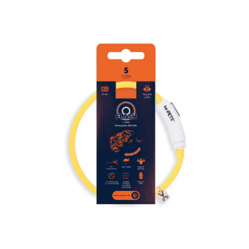 Zgardă LED reîncărcabilă pentru câini M-PETS FLASH Orange10855499 S