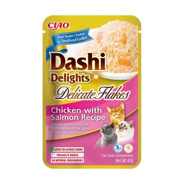 Ciao Dashi Delights Delicate Flakes, Pui si Somon, 40 g