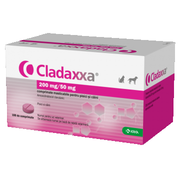 Cladaxxa 200mg 50mg caini si pisici 10 Comprimate masticabile Cladaxxa 200mg 50mg caini si pisici 10 Comprimate masticabile